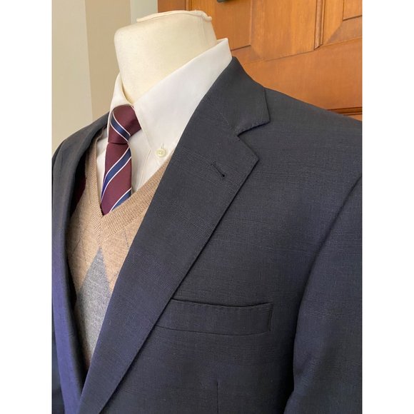 Jos. A. Bank 100% Wool Sport Coat Men 43LG Charcoal Two-Button‎ Blazer Jacket - Picture 2 of 16